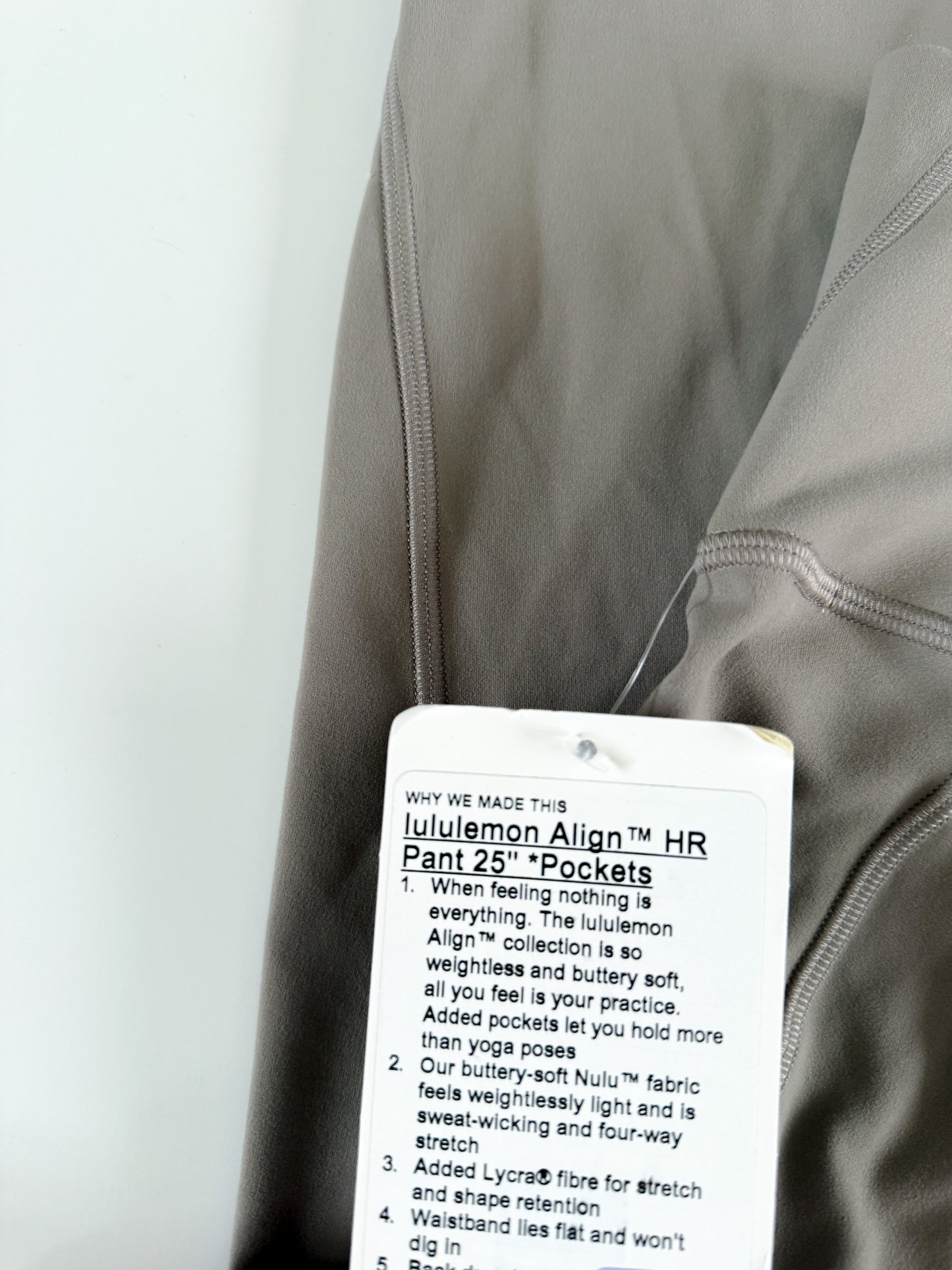 Size 8 NWT Washed Gray Align 25" With Pockets