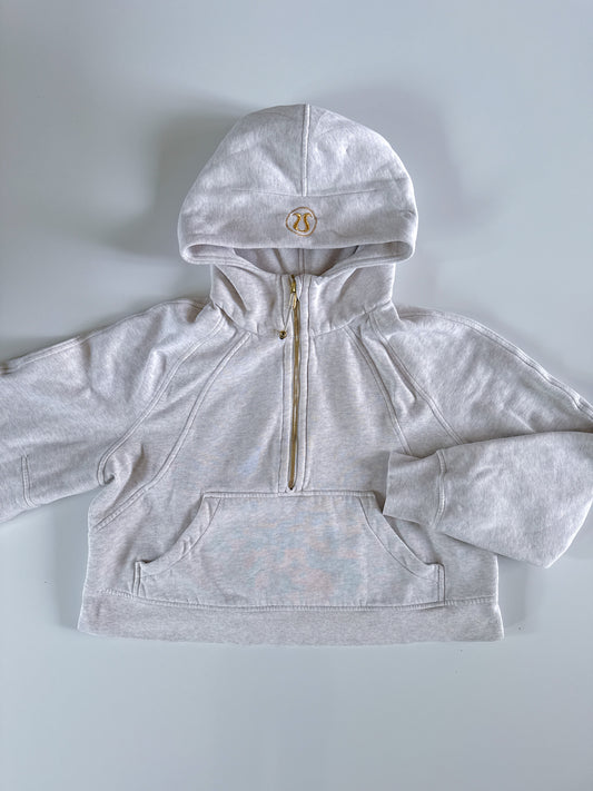 M/L Gray/Gold Zip Half-Zip Scuba