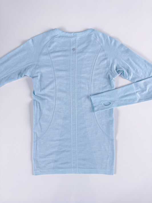 Size 6 Blue Mint Swiftly Tech Long Sleeve