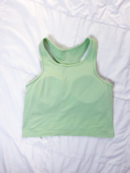 Size 10 Creamy Mint Ebb to Street Cropped Tank