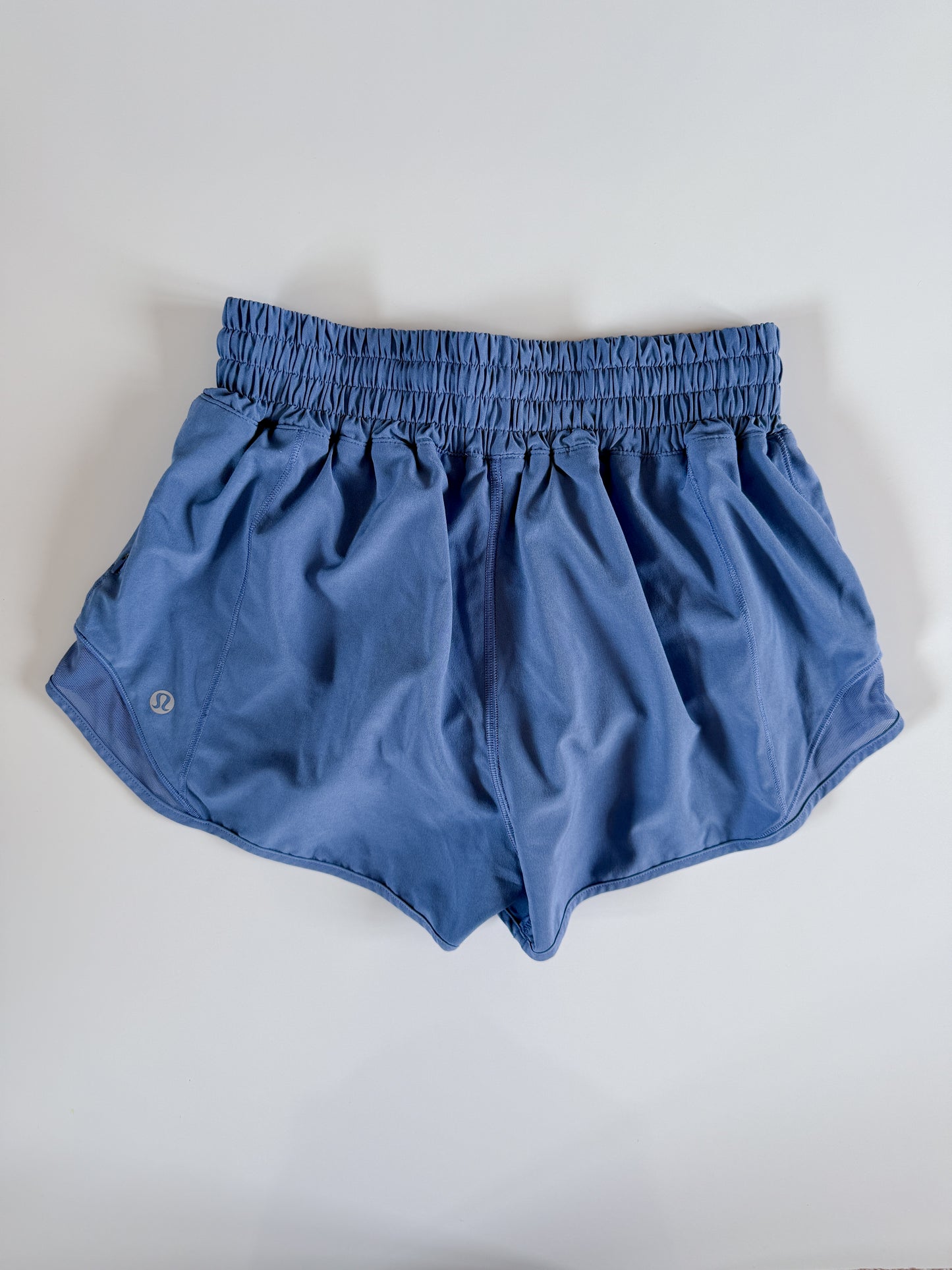 Size 2 HIGHRISE Oasis Blue Hotty Hot 2.5" no waistband