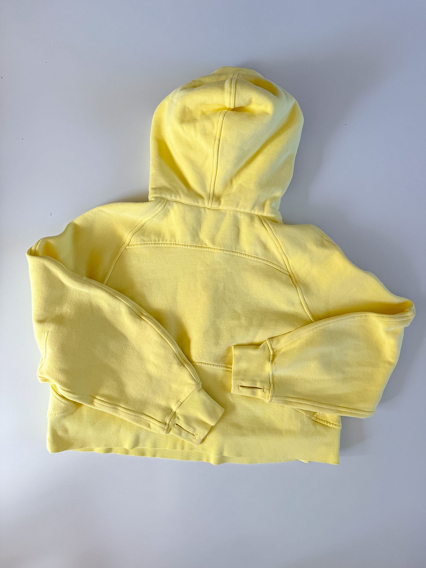 M/L RARE Washed Yellow Half-Zip Scuba Hoodie