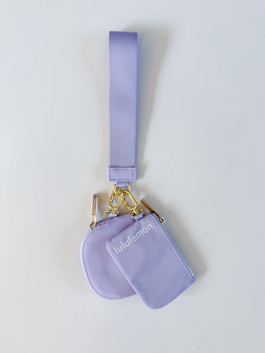 Light Purple Dual Pouch Wristlet