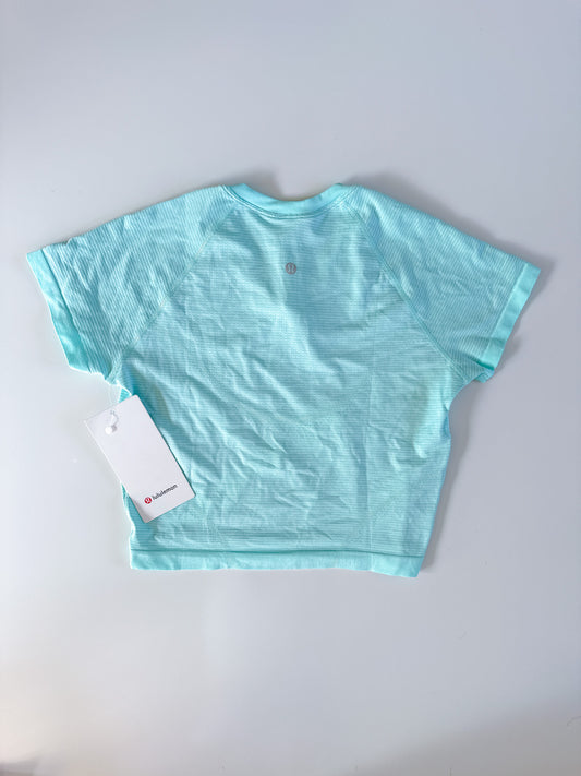 Size 8 NWT Ideal Mint Swiftly Tech Short Sleeve 2.0 Crop