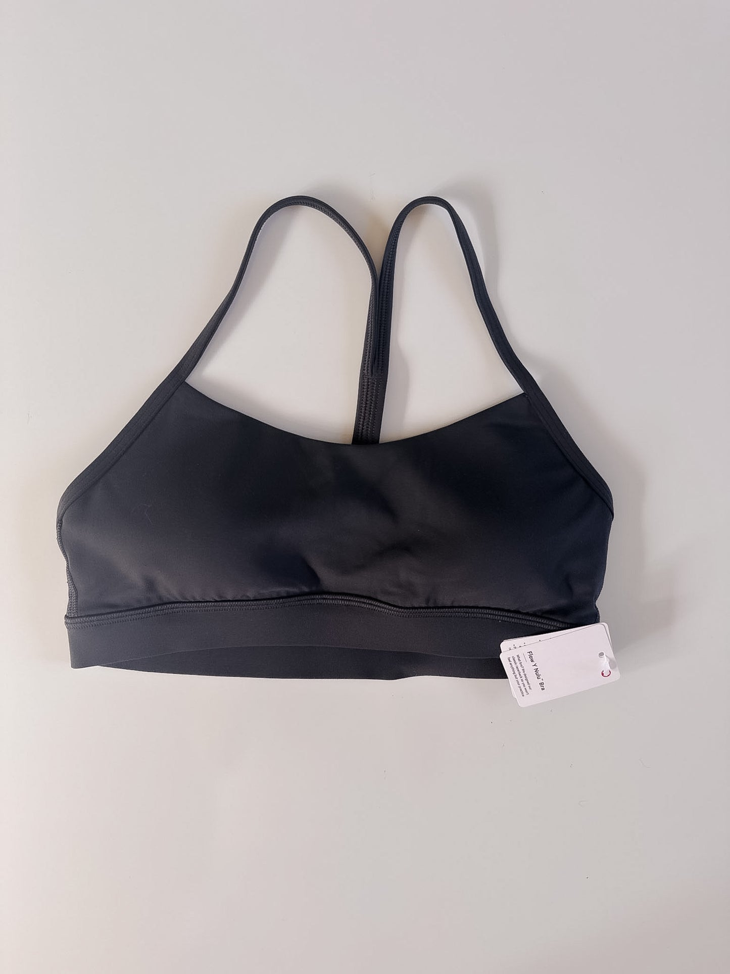 Size 8 NWT Graphite Grey Flow Y Bra