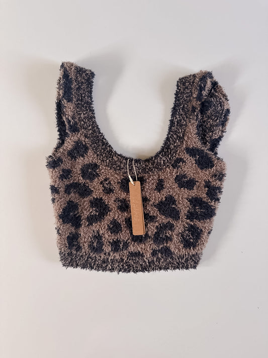 S/M NWT Leopard Cozy Bralette