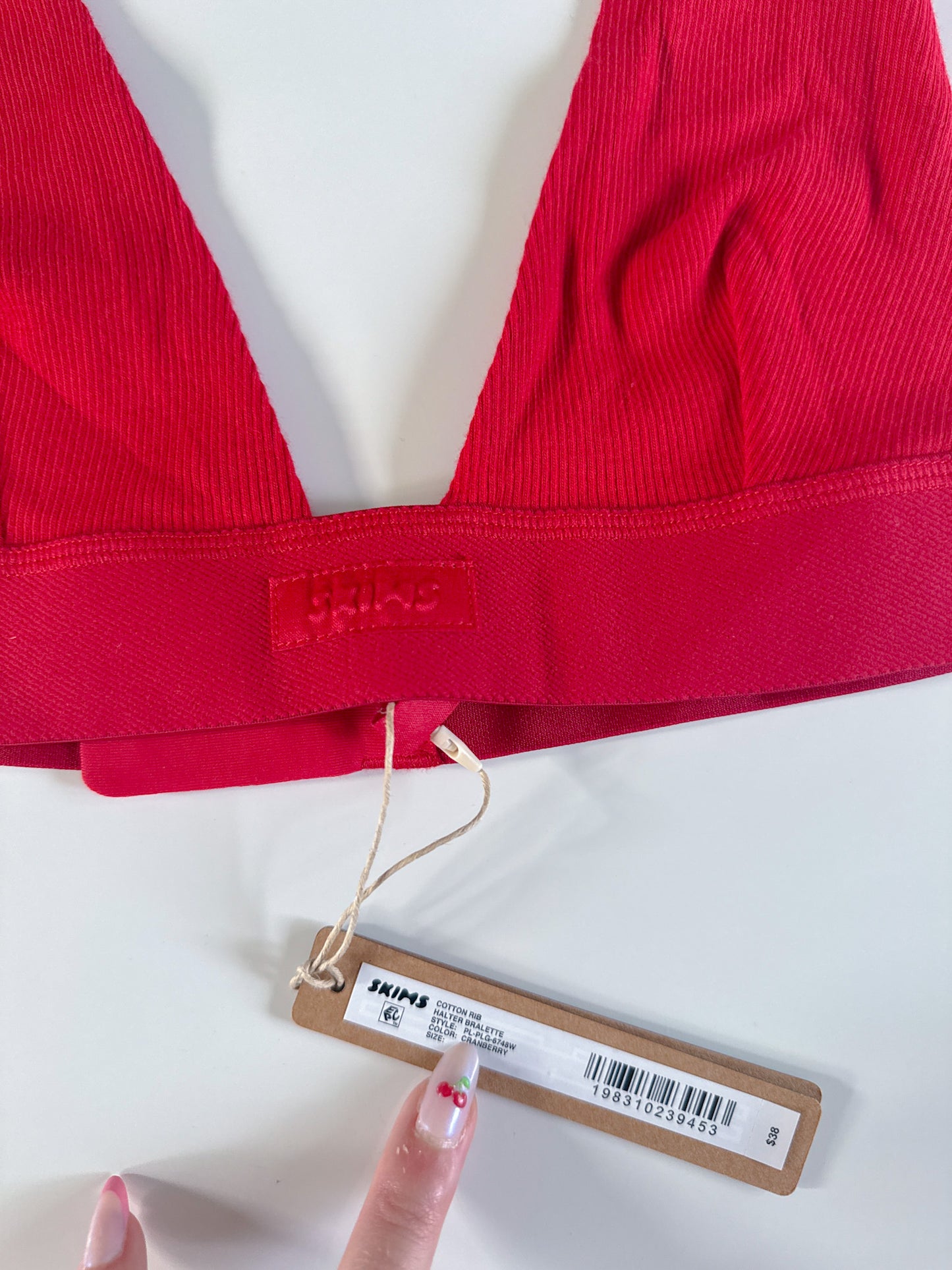 XS NWT Cranberry Halter Bralette