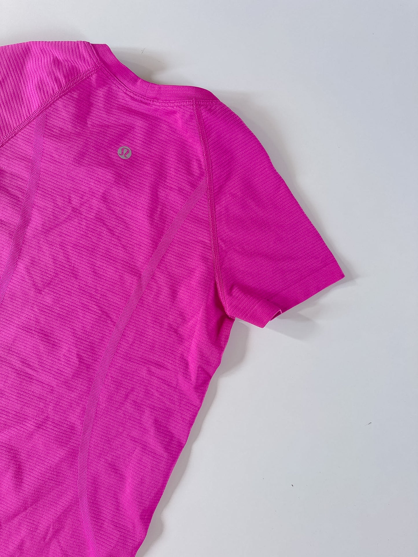 Size 2 RARE Pink Striped Swiftly Tech Short Sleeve 2.0