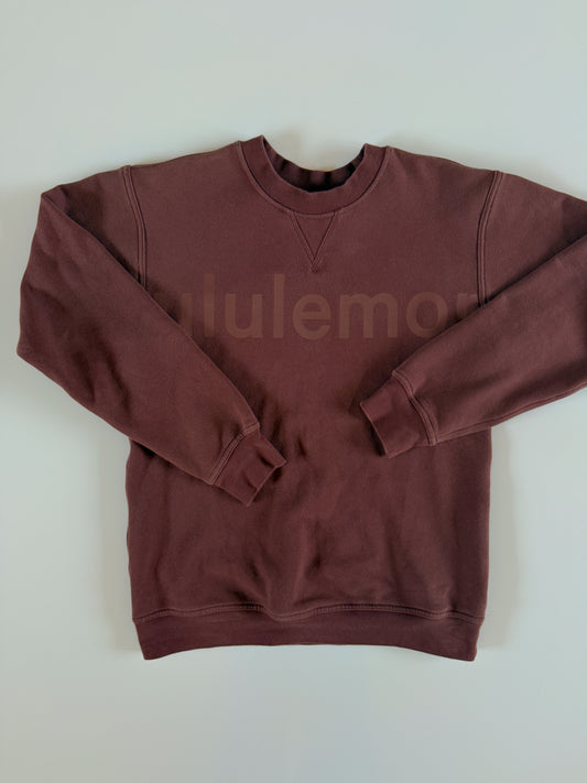 Medium Brown Spell Out Crewneck