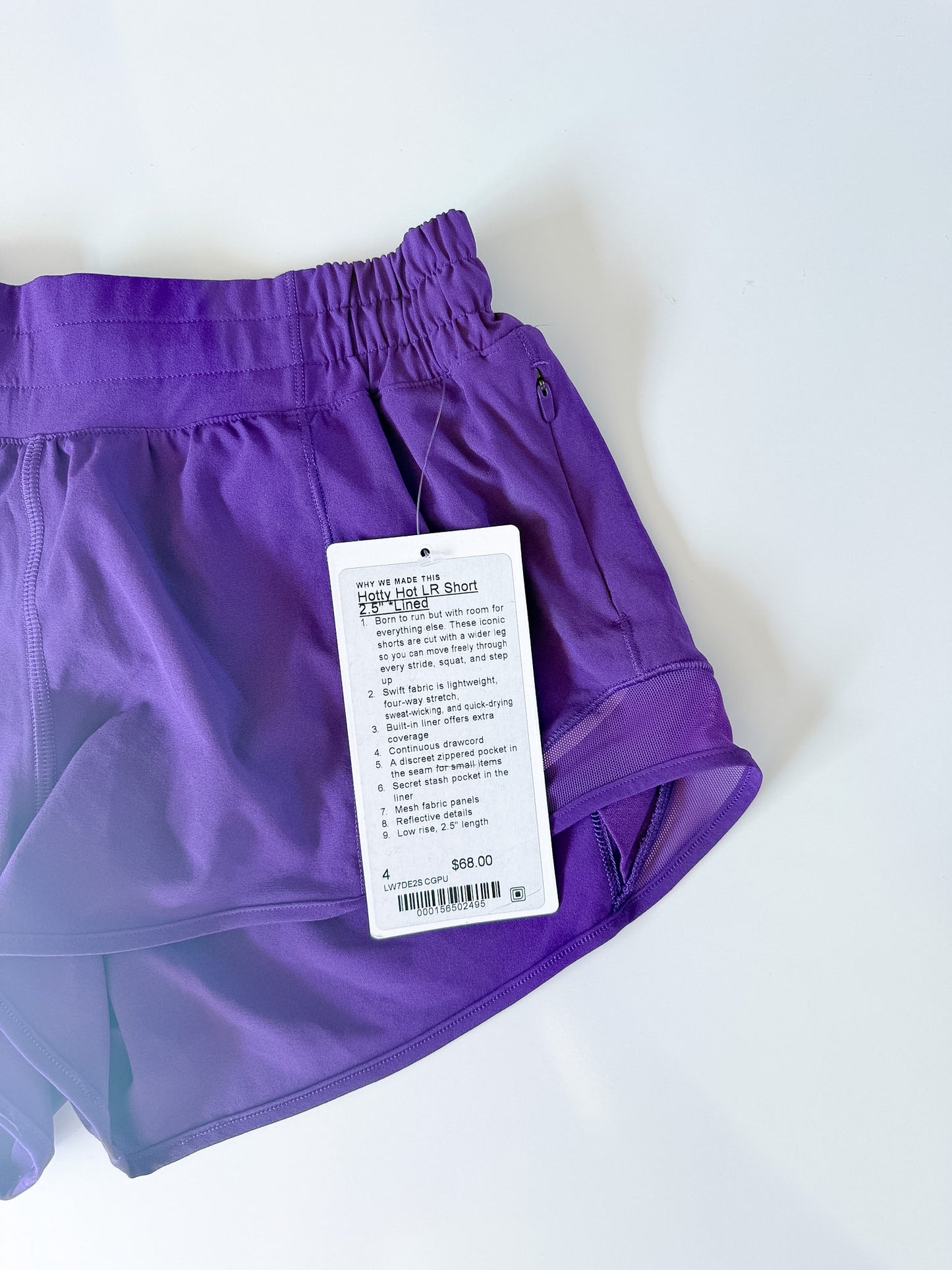 Size 4 NWT VERY RARE College Purple Hotty Hot 2.5"