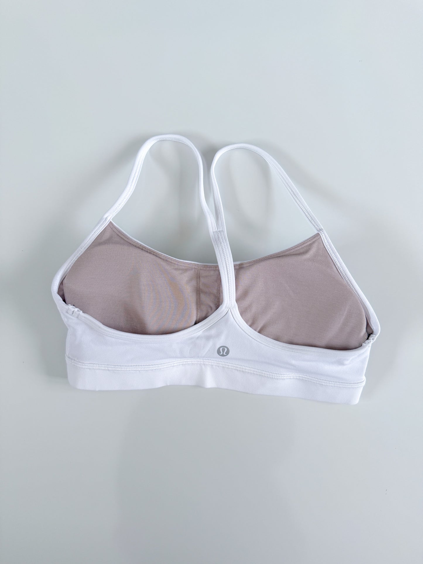 Size 8 NWT White Flow Y Bra