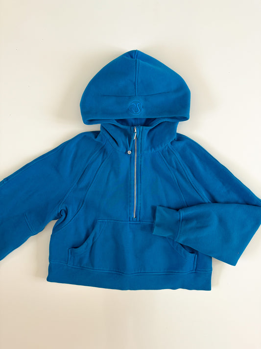 XS/S RARE Blue Borealis Half-Zip Scuba Hoodie
