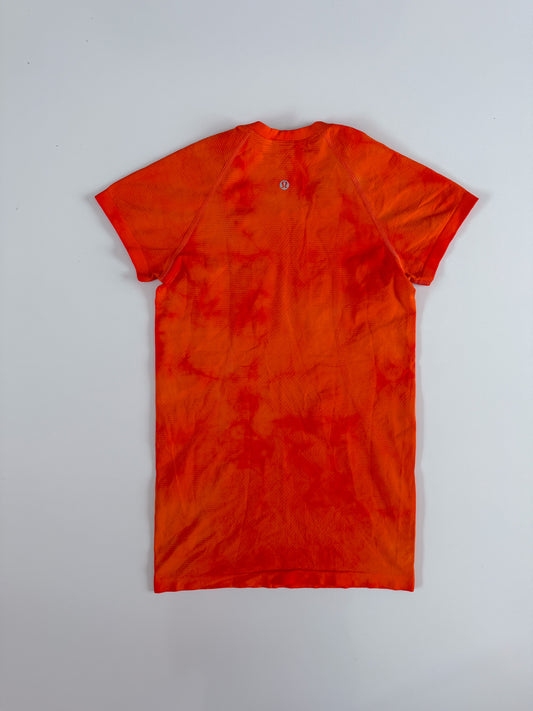 Size 6 RARE Orange Marble Dye Swiftly Tech Short Sleeve 2.0