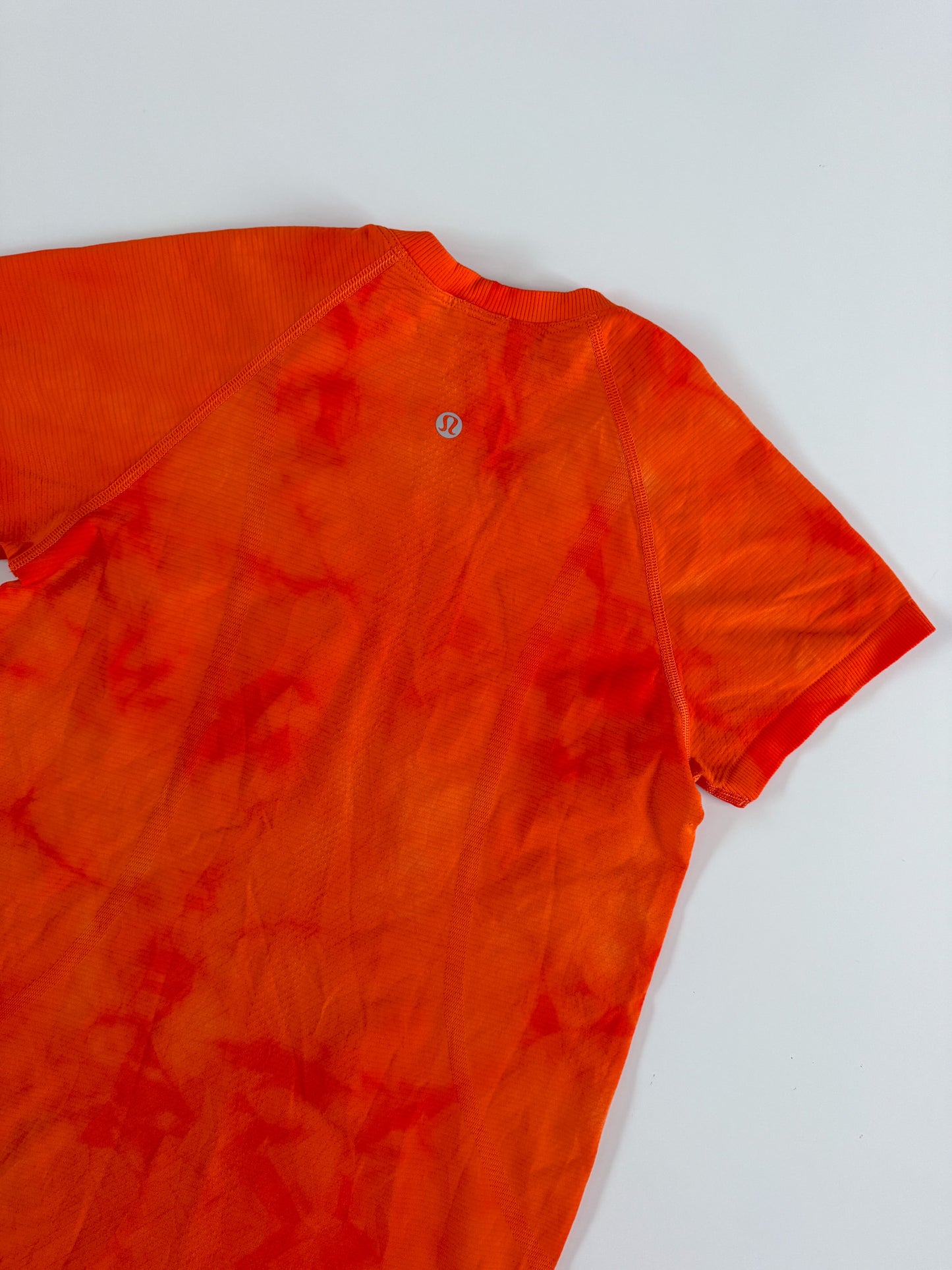 Size 6 RARE Orange Marble Dye Swiftly Tech Short Sleeve 2.0