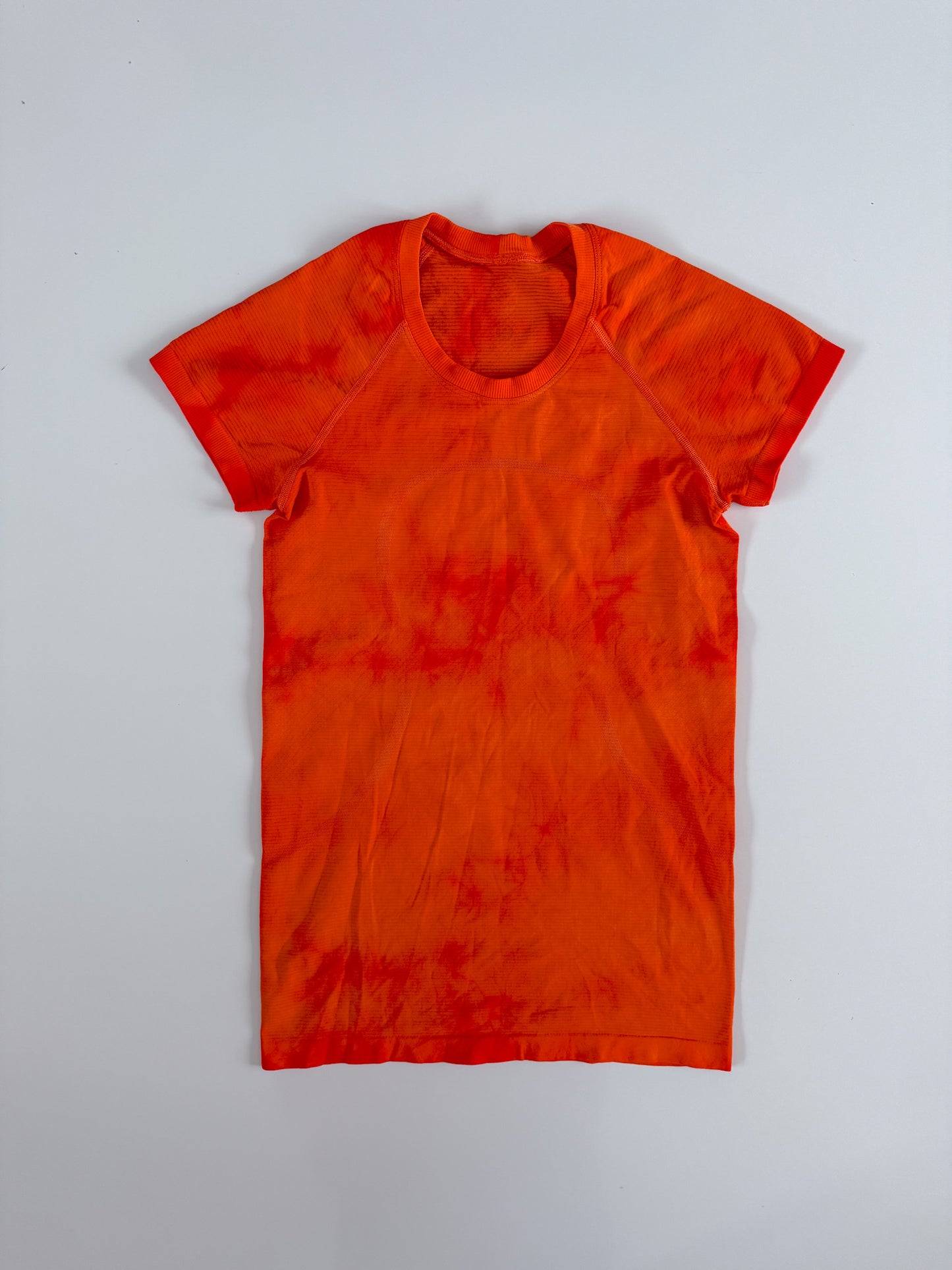 Size 6 RARE Orange Marble Dye Swiftly Tech Short Sleeve 2.0