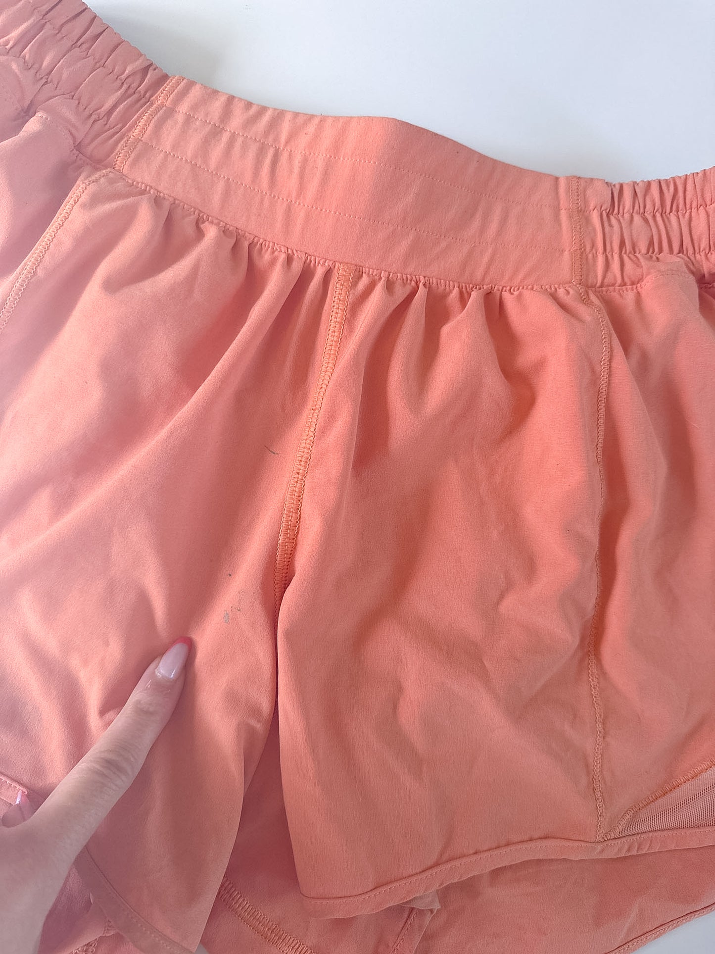 Size 8 Sunny Coral Hotty Hot 4" description