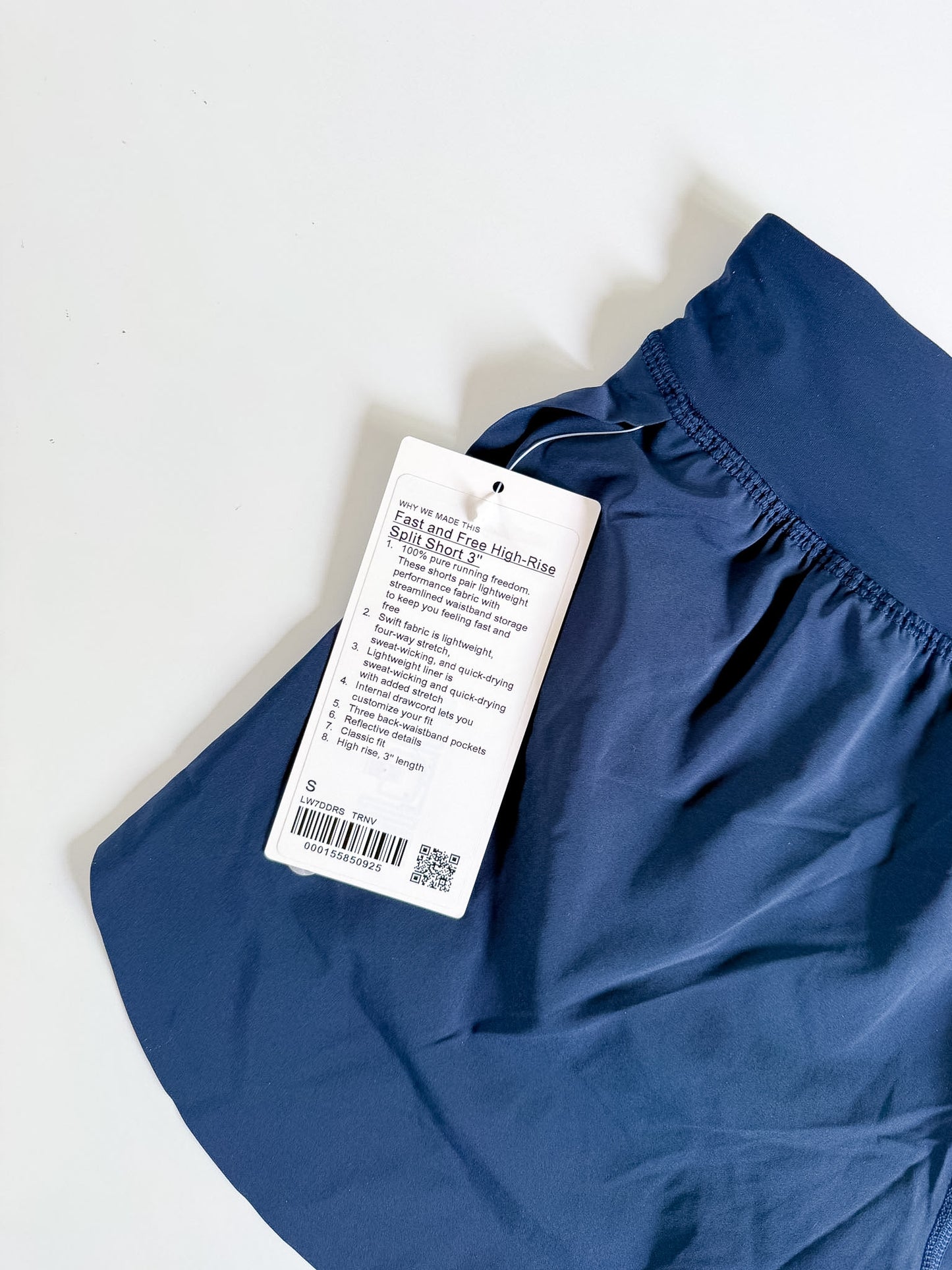 Small NWT True Navy Fast and Free Split Short 3"