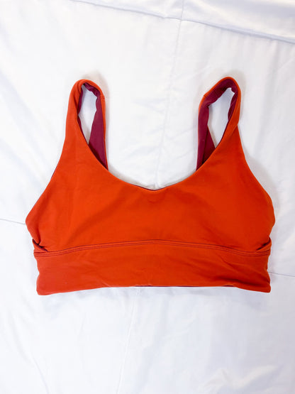 Size 6 Mulled Wine/Canyon Orange Align Bra