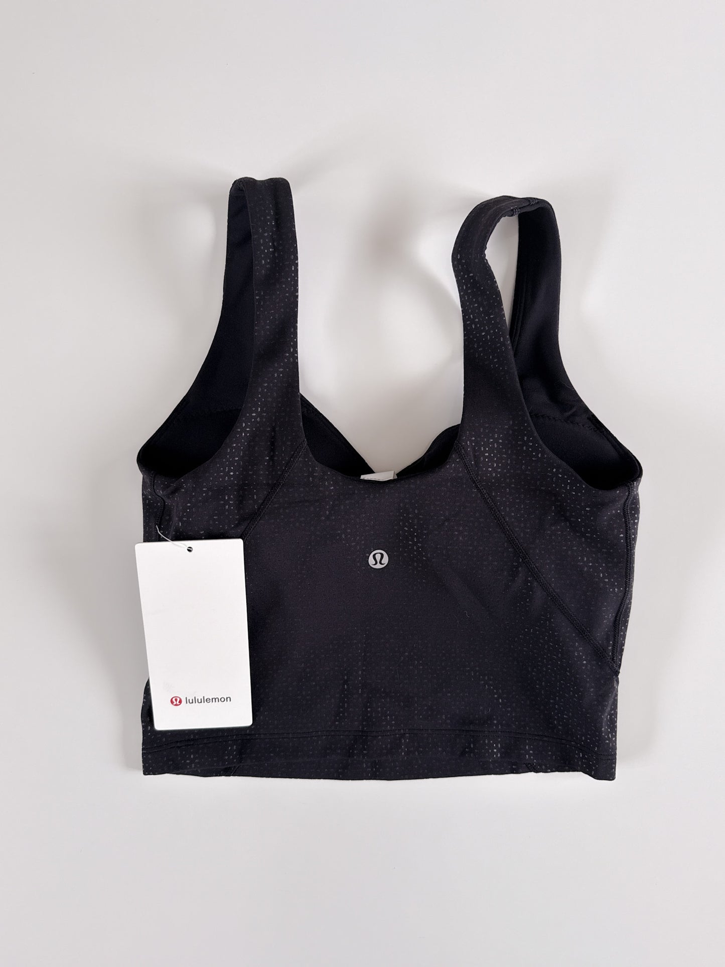 Size 4 NWT Lace Dot Emboss Black Align Tank