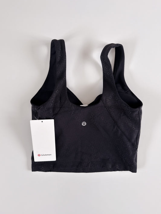 Size 4 NWT Lace Dot Emboss Black Align Tank