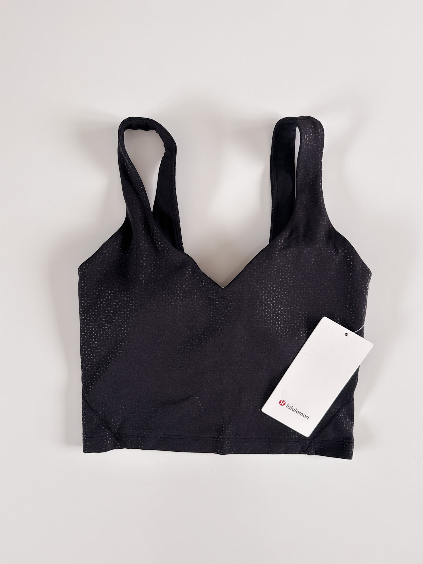 Size 4 NWT Lace Dot Emboss Black Align Tank