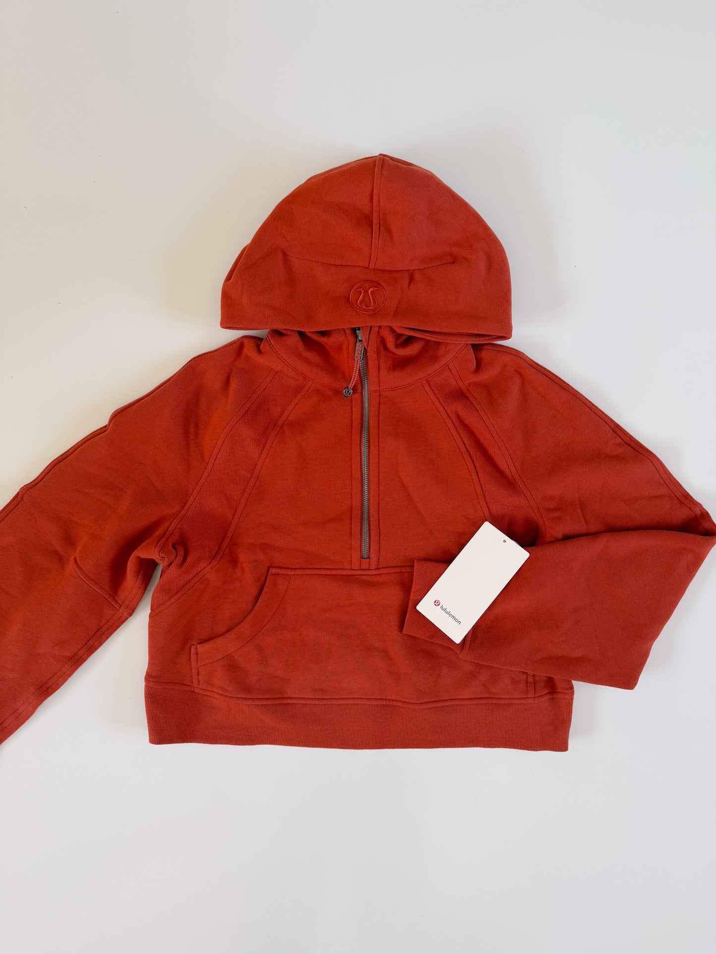 XS/S NWT Autumn Rust Half Zip Scuba Hoodie