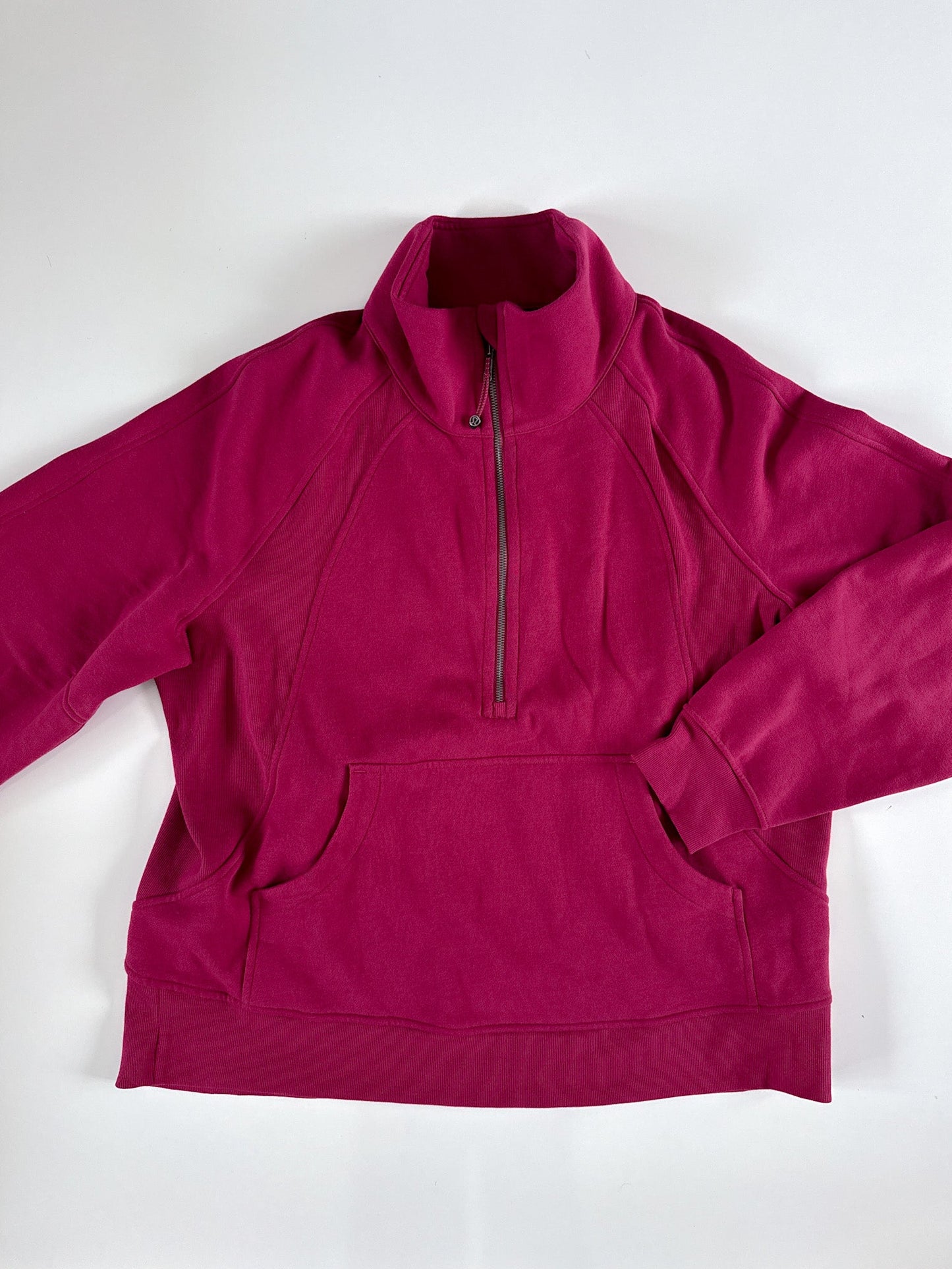XL/XXL Magenta Funnel Neck Half-Zip Scuba