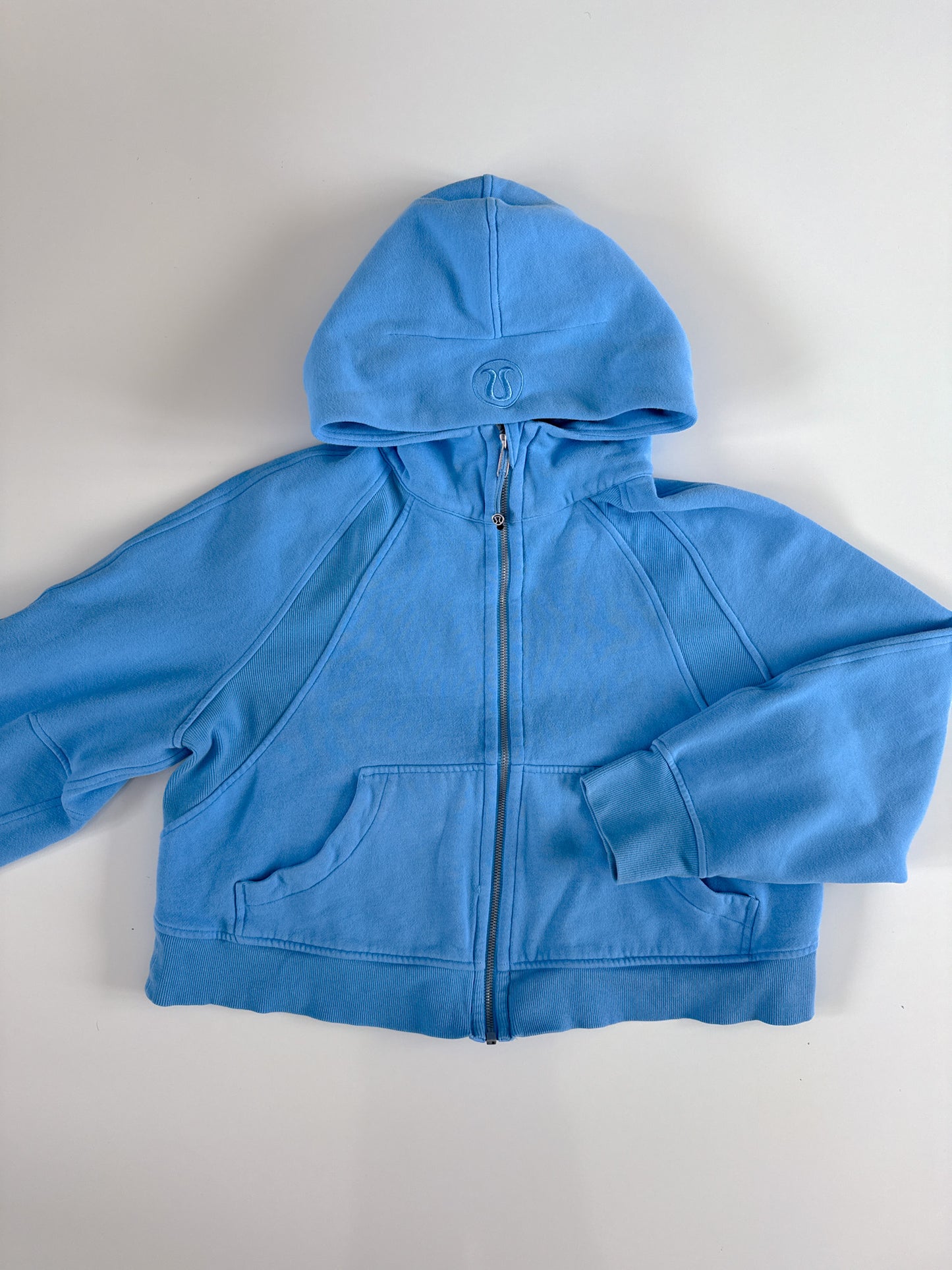 M/L Aero Blue Full Zip Scuba Hoodie