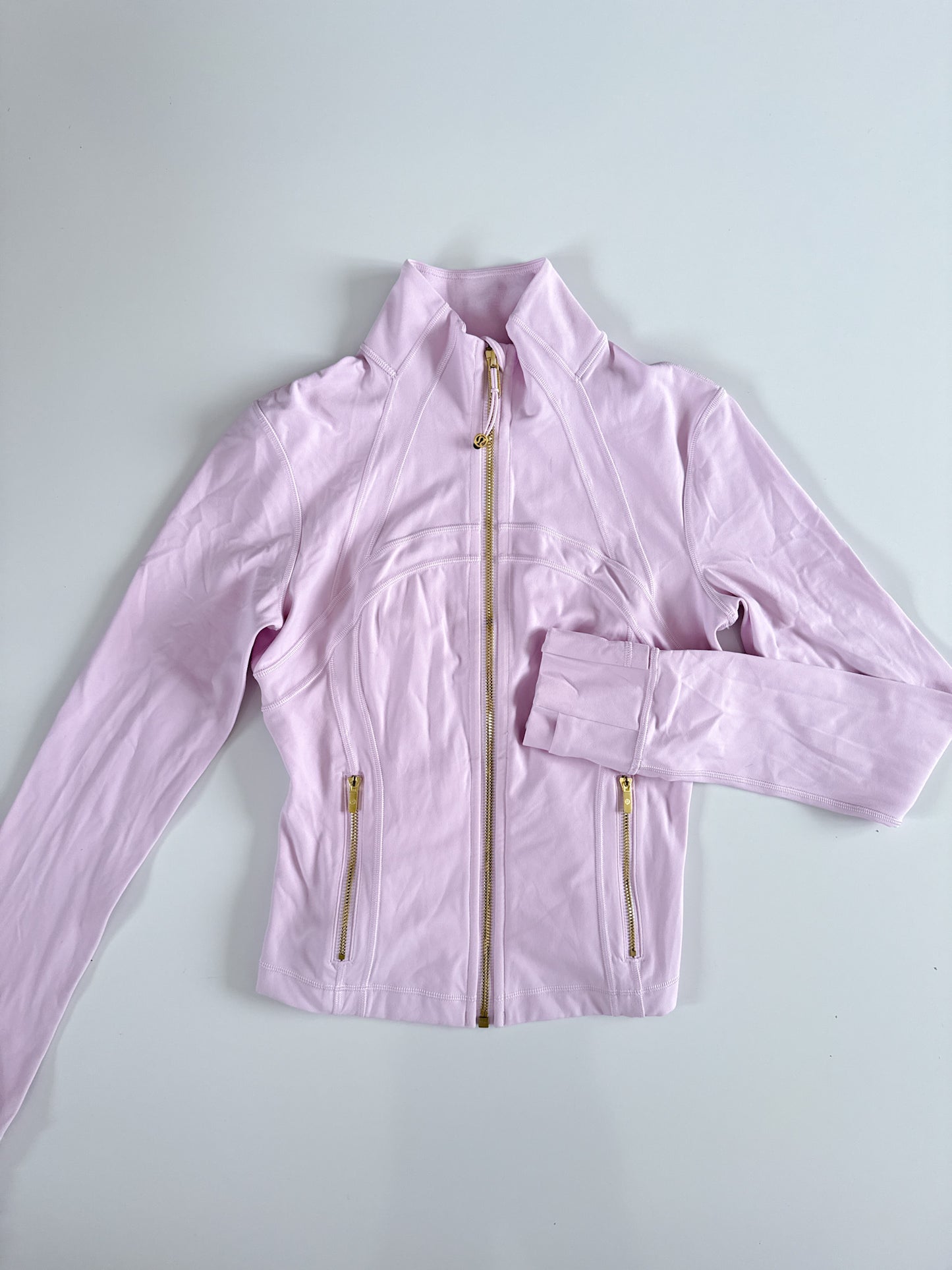Size 4 RARE Pink Organza/Gold Define Jacket Cropped Nulu