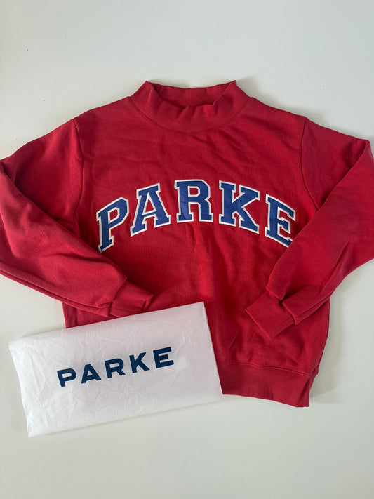S/M RARE PARKE Low Tide Varsity Mockneck
