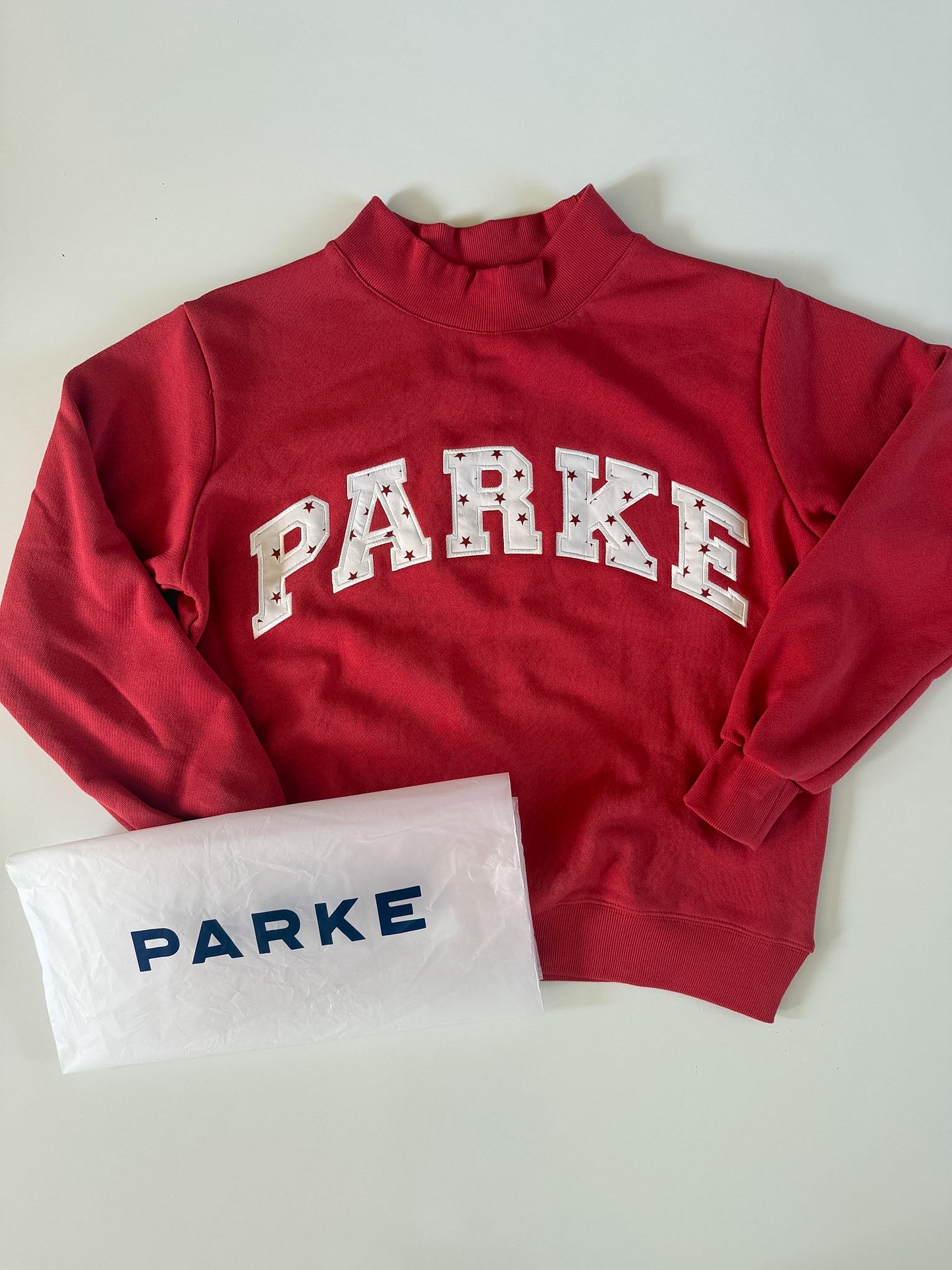 RARE PARKE Sparkler Varsity Mockneck