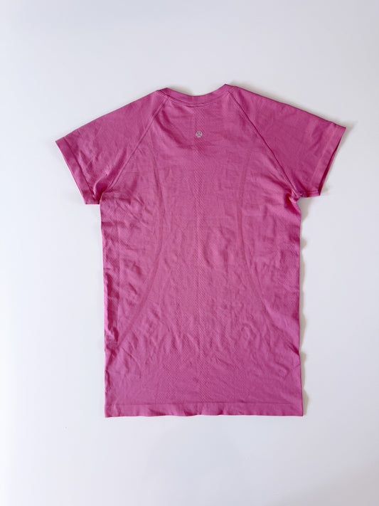 Size 8 Pink Blossom Swiftly Tech Short Sleeve