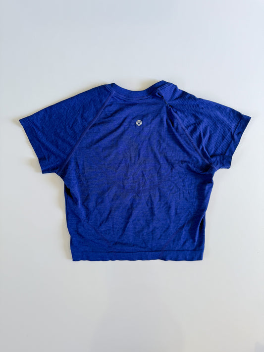 Size 6 Royal Blue Swiftly Tech Short Sleeve crop flaw
