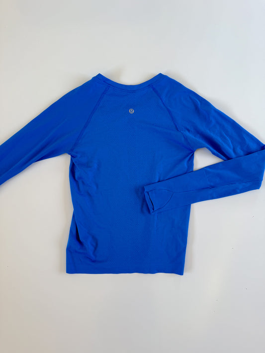 Size 4 RARE Wild Bluebell Swiftly Tech Long Sleeve 2.0 race