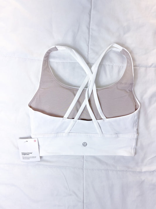 Size 4 White Longline Energy Bra