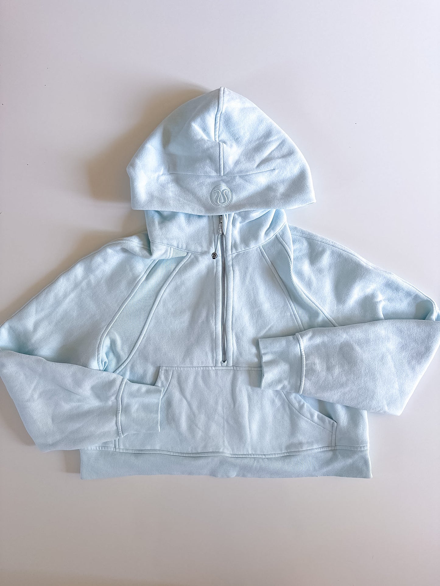 M/L RARE Sheer Blue Half-Zip Scuba