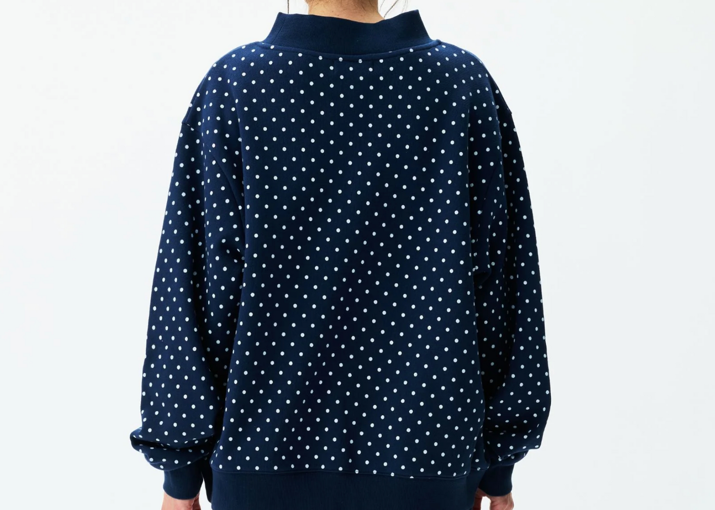 S/M RARE Denim Polka Dot PARKE Mockneck